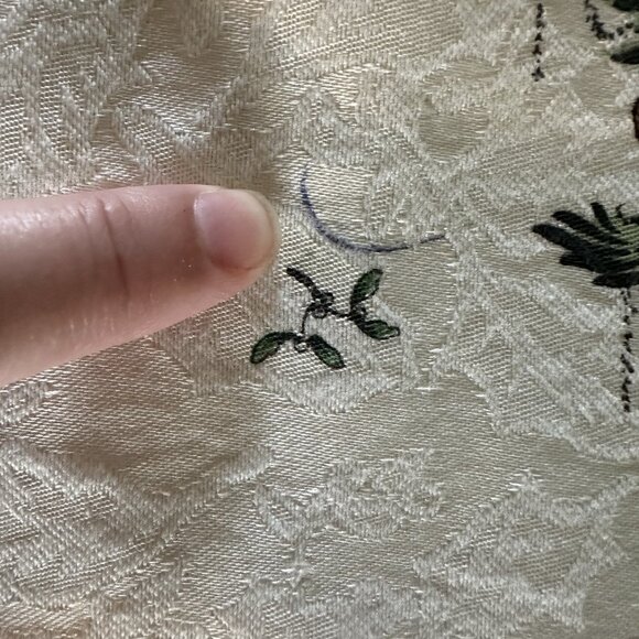 Spode Christmas Tree Tablecloth & 4 Placemats Oblong 98X57 Cream English Cottage - Picture 4 of 11